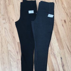 Set Of Two Black & Gray GAP Ponte Leggings Small